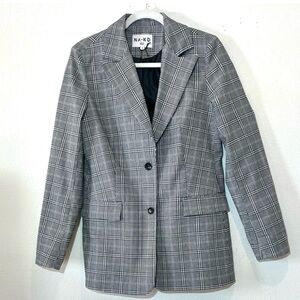 Na-kd Checkered Plaid Blazer Size 36/S